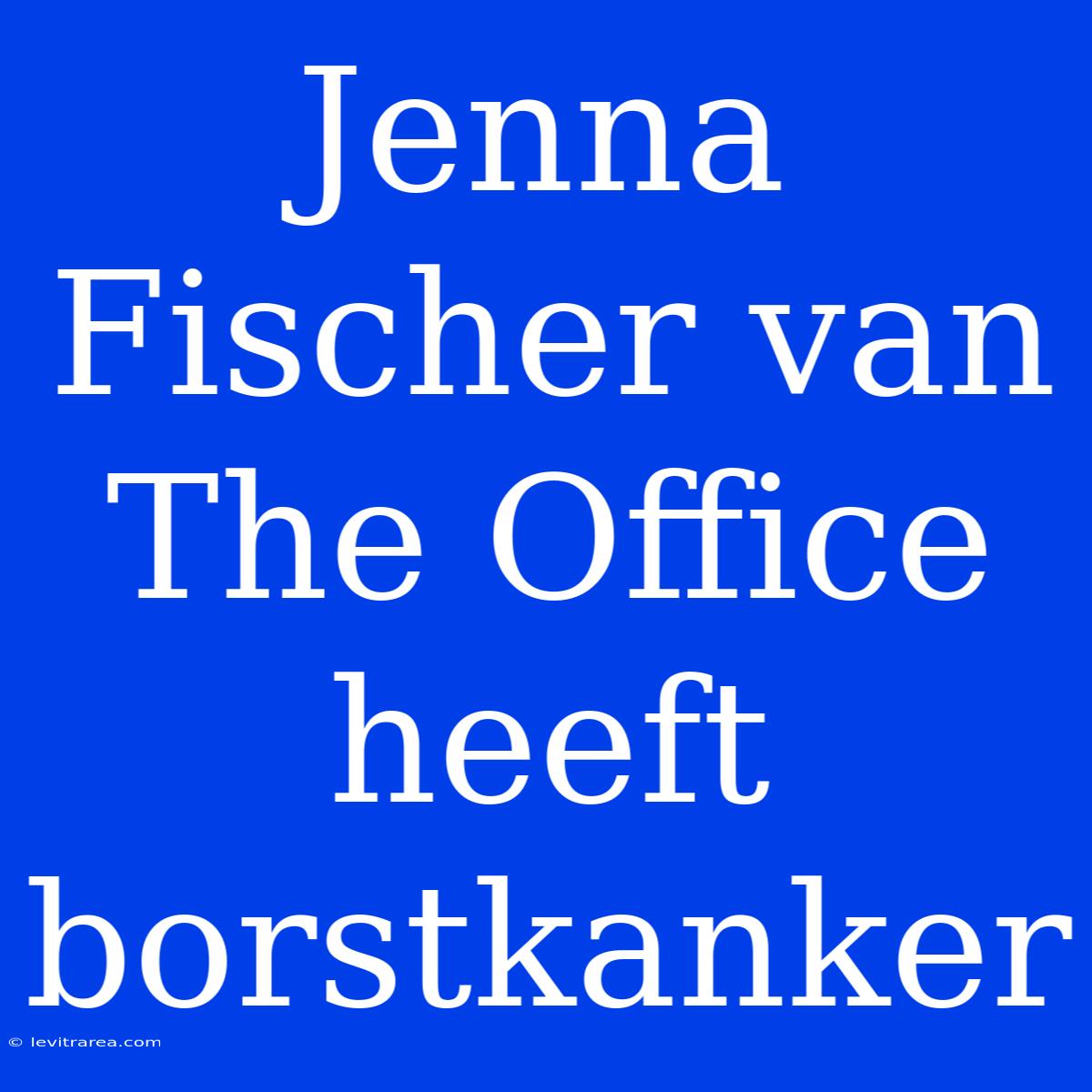 Jenna Fischer Van The Office Heeft Borstkanker