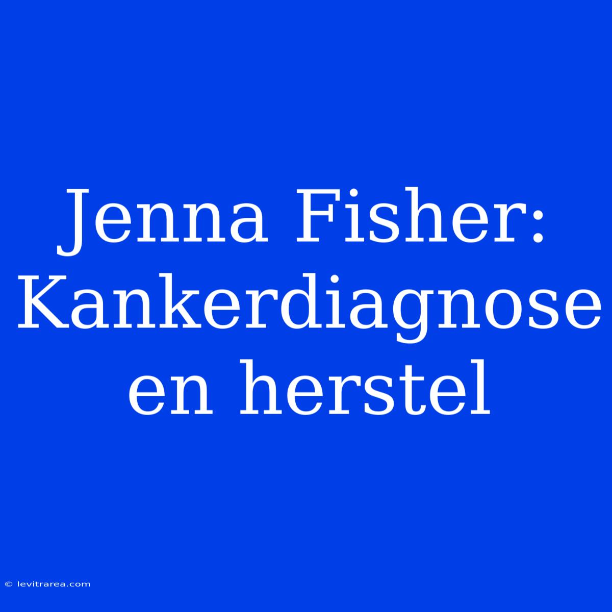 Jenna Fisher: Kankerdiagnose En Herstel