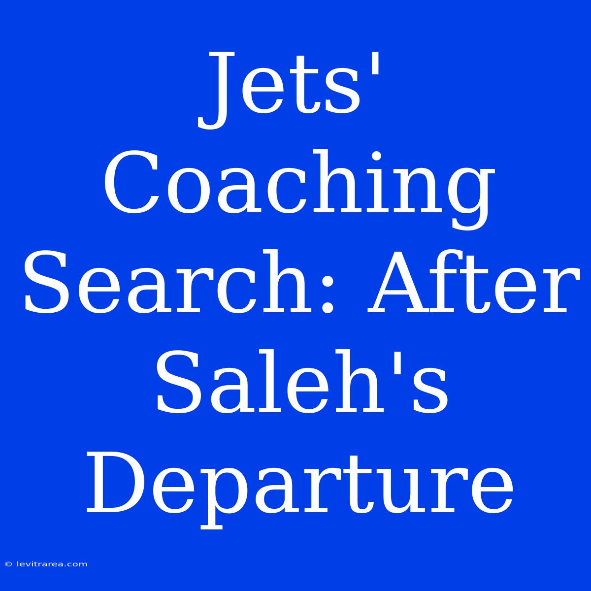 Jets' Coaching Search: After Saleh's Departure