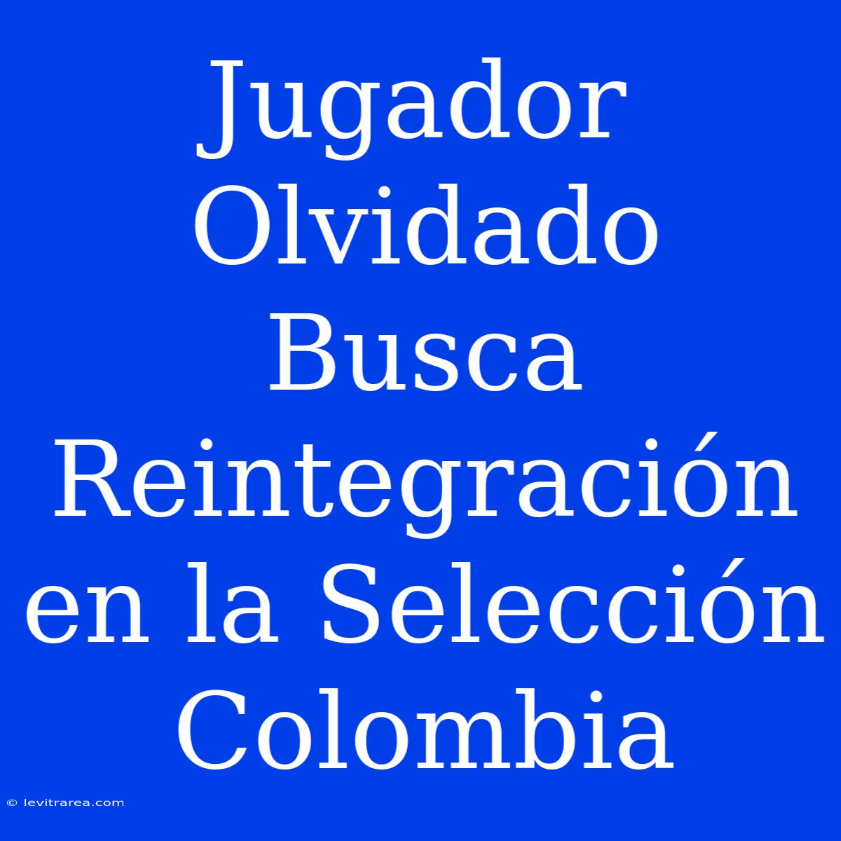 Jugador Olvidado Busca Reintegración En La Selección Colombia