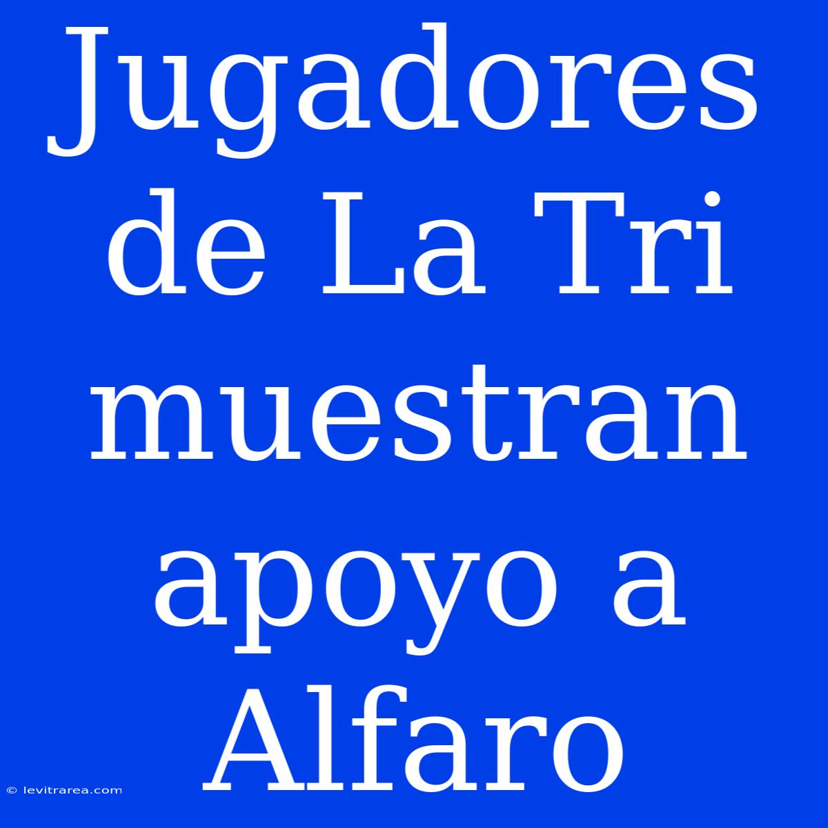 Jugadores De La Tri Muestran Apoyo A Alfaro