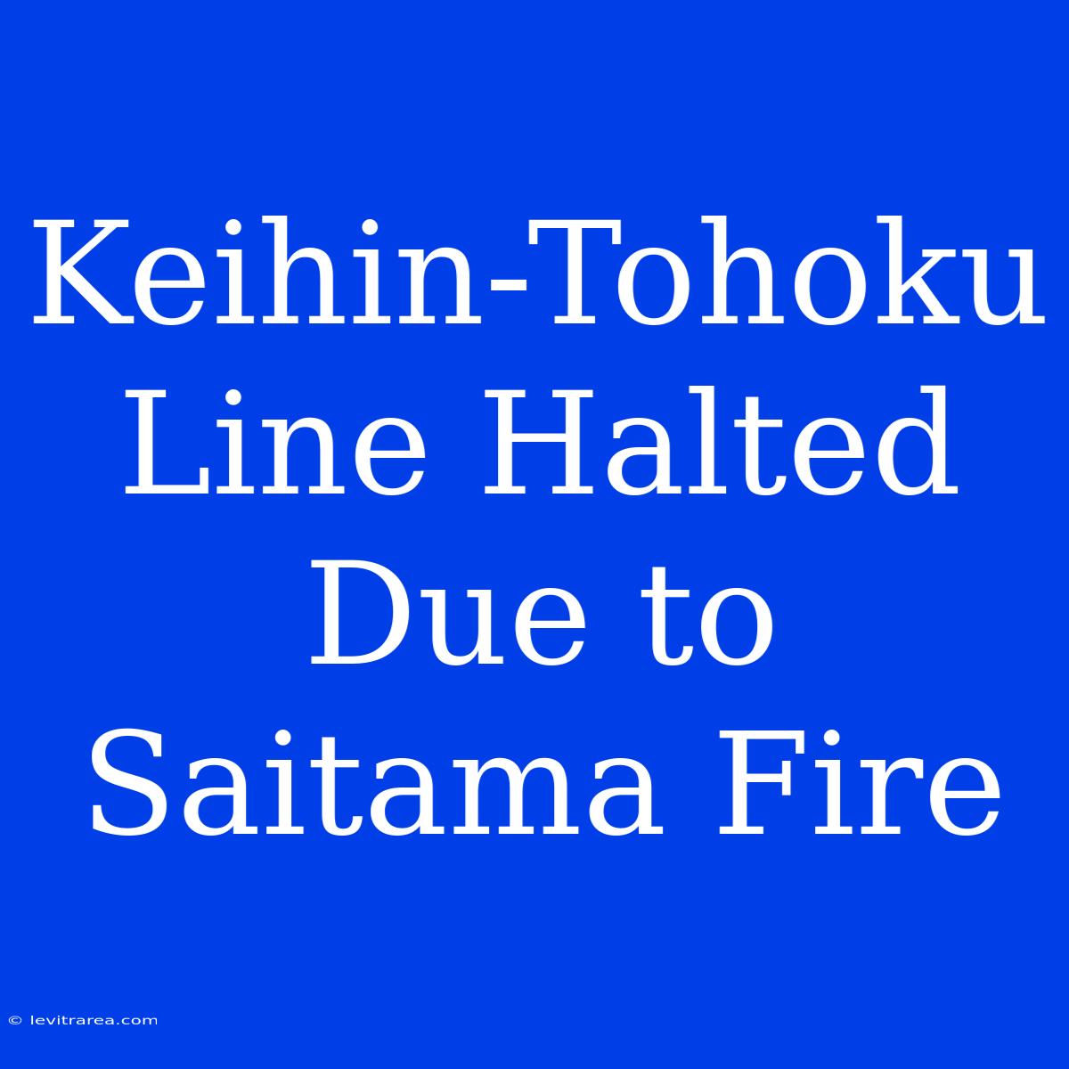 Keihin-Tohoku Line Halted Due To Saitama Fire