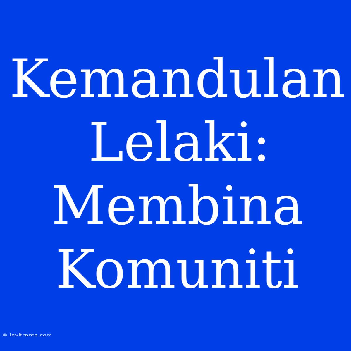 Kemandulan Lelaki: Membina Komuniti