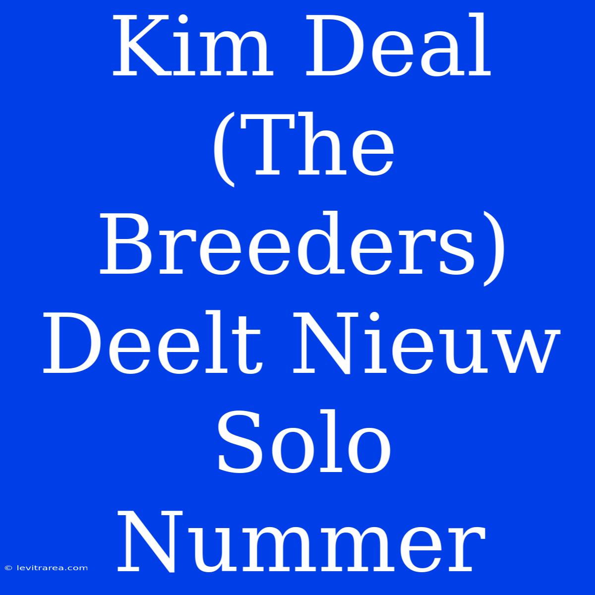 Kim Deal (The Breeders) Deelt Nieuw Solo Nummer