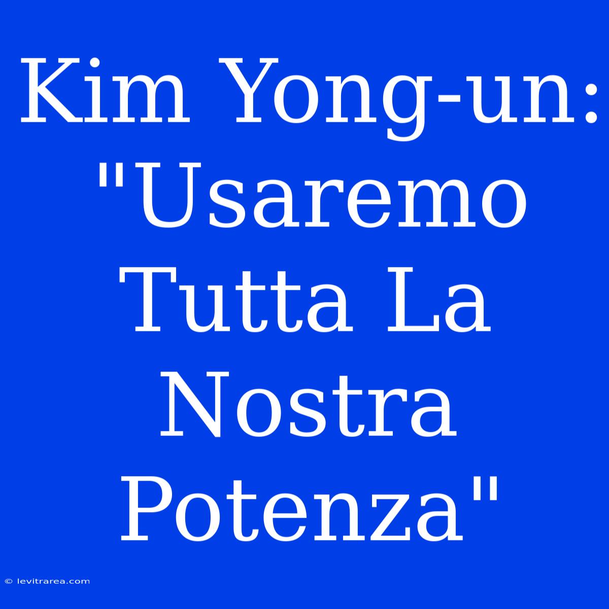 Kim Yong-un: 