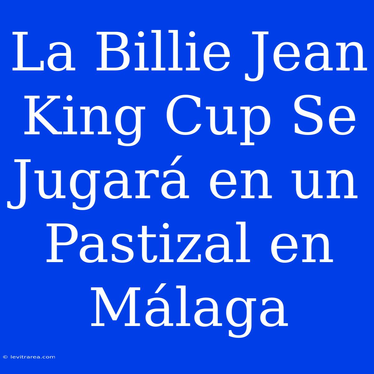 La Billie Jean King Cup Se Jugará En Un Pastizal En Málaga