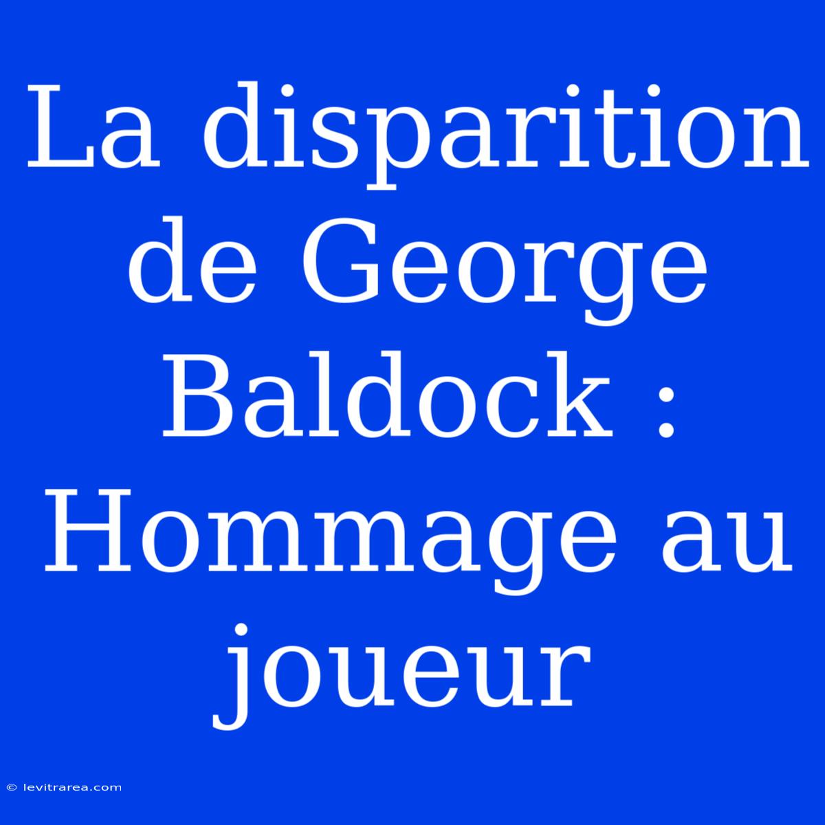 La Disparition De George Baldock : Hommage Au Joueur 