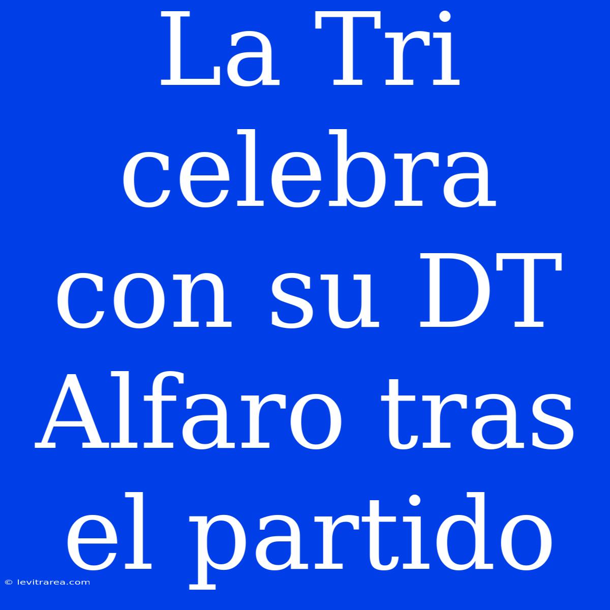 La Tri Celebra Con Su DT Alfaro Tras El Partido