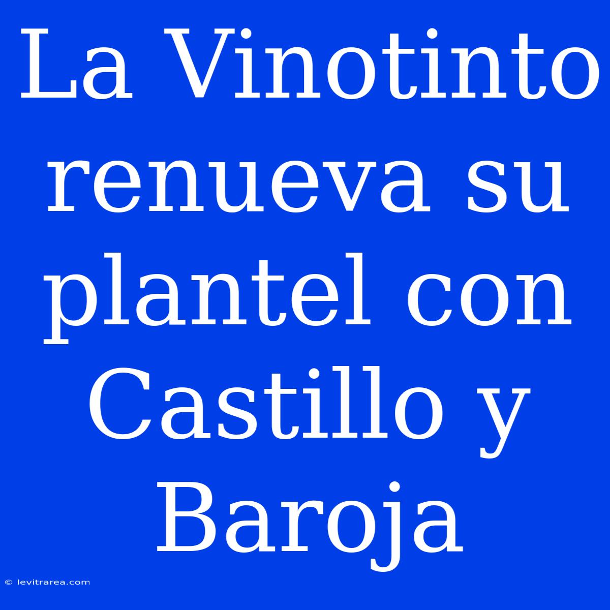 La Vinotinto Renueva Su Plantel Con Castillo Y Baroja