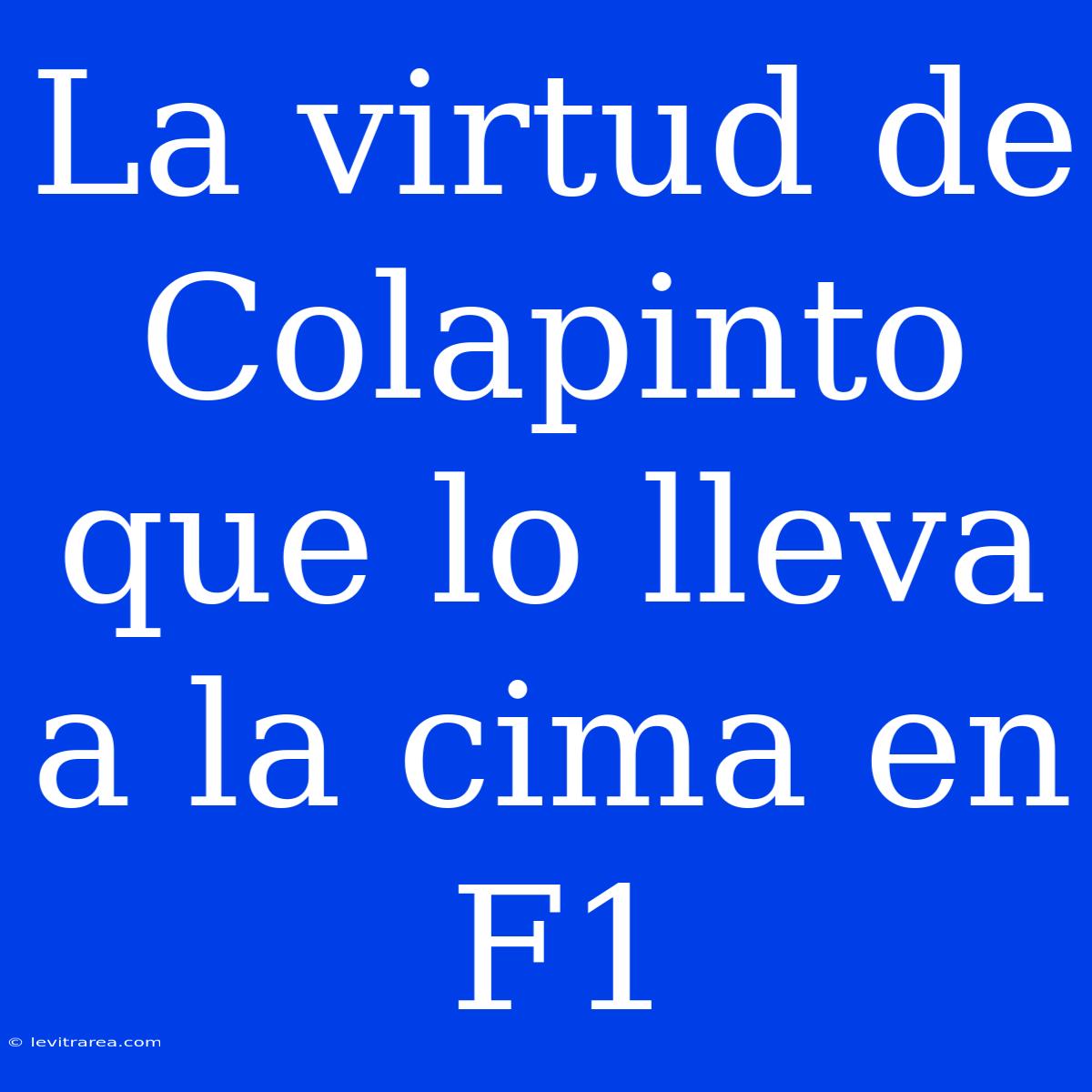 La Virtud De Colapinto Que Lo Lleva A La Cima En F1