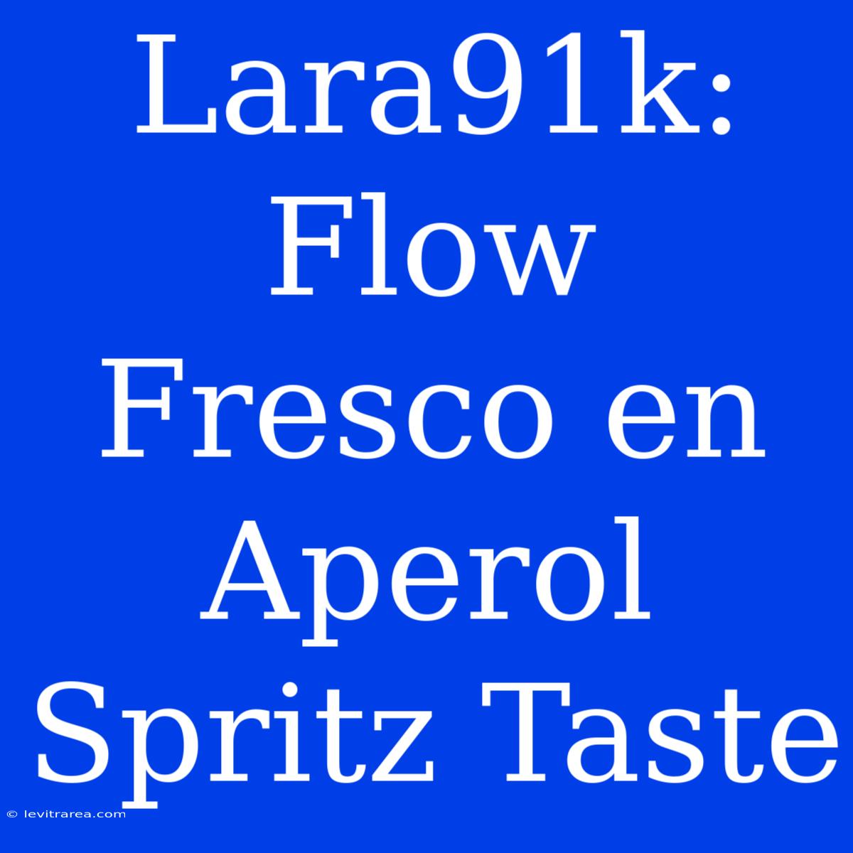 Lara91k: Flow Fresco En Aperol Spritz Taste