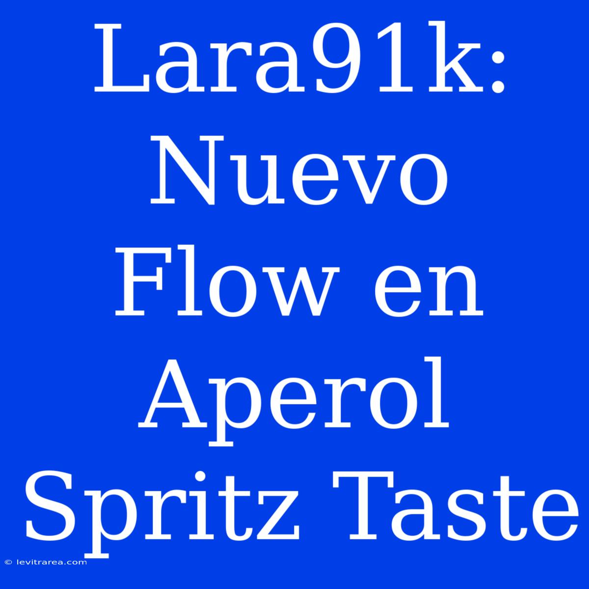 Lara91k: Nuevo Flow En Aperol Spritz Taste