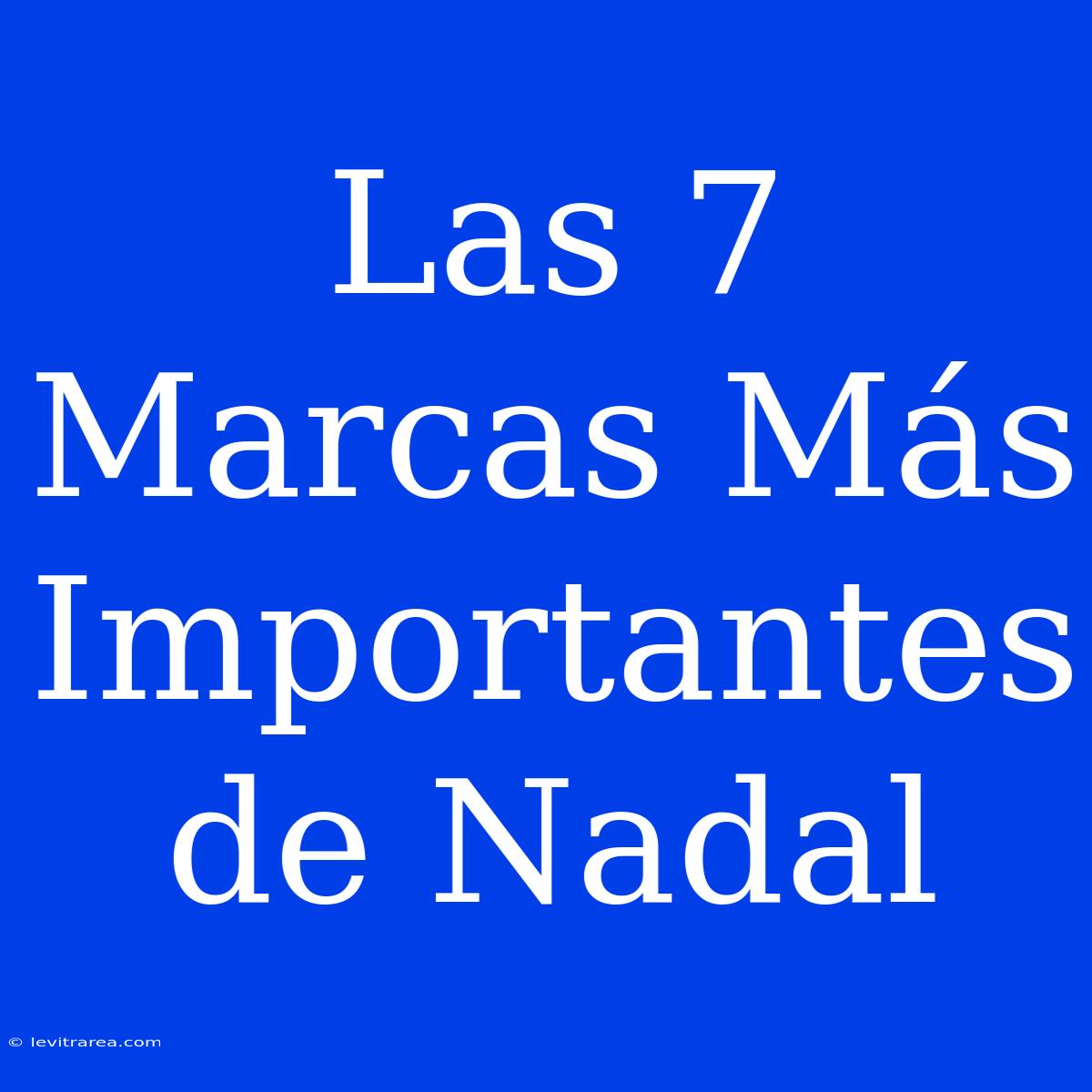 Las 7 Marcas Más Importantes De Nadal