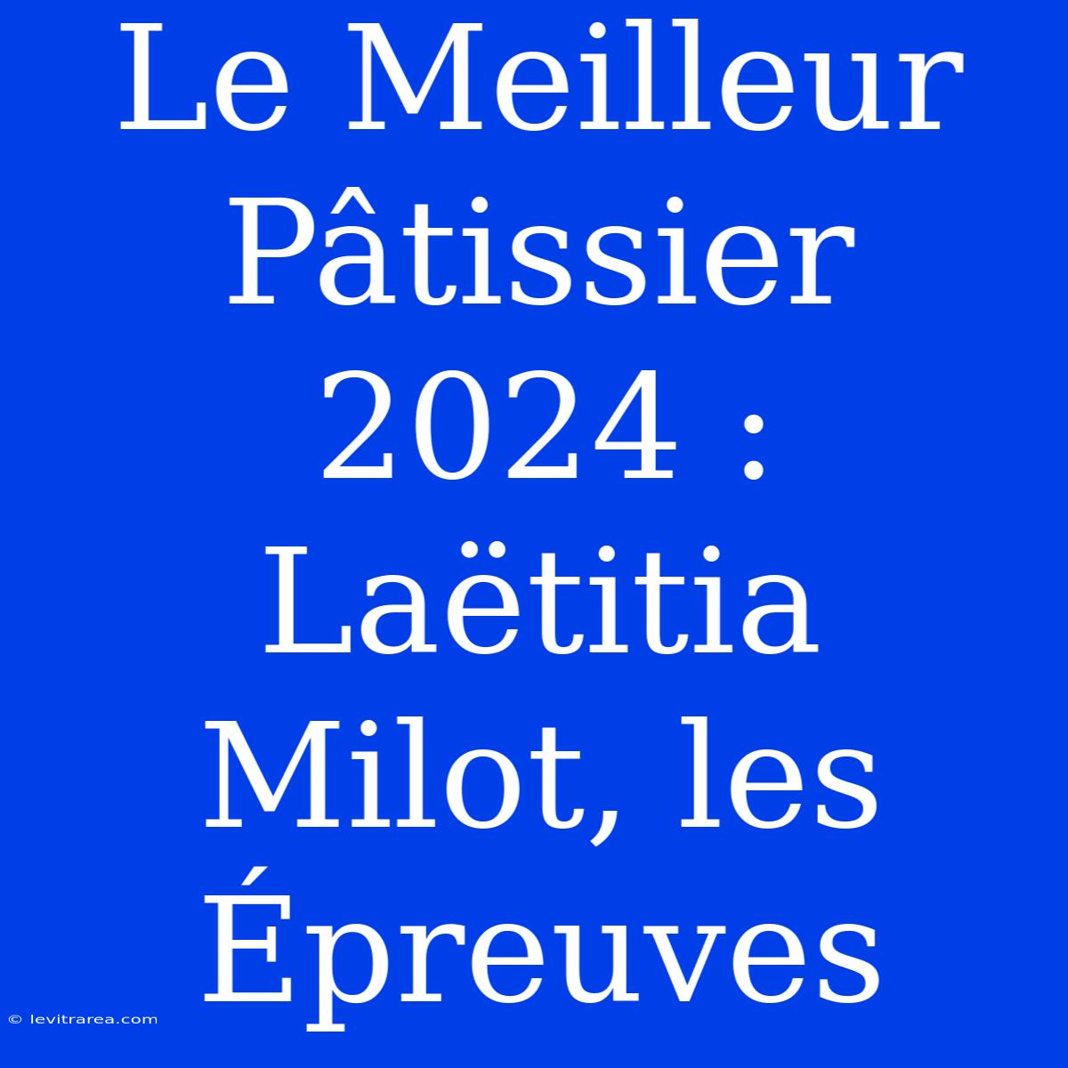 Le Meilleur Pâtissier 2024 : Laëtitia Milot, Les Épreuves