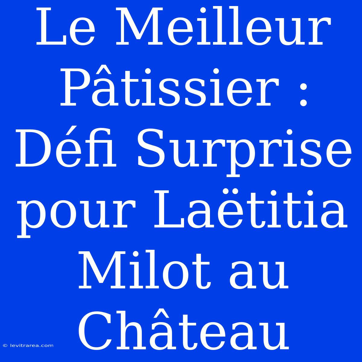 Le Meilleur Pâtissier : Défi Surprise Pour Laëtitia Milot Au Château