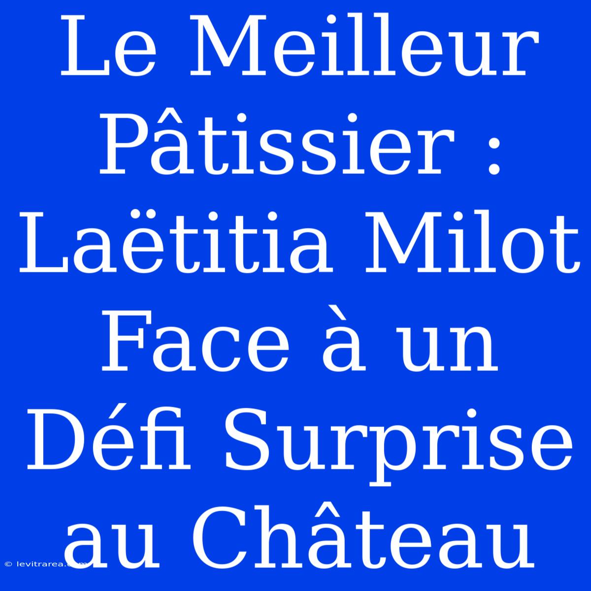 Le Meilleur Pâtissier : Laëtitia Milot Face À Un Défi Surprise Au Château