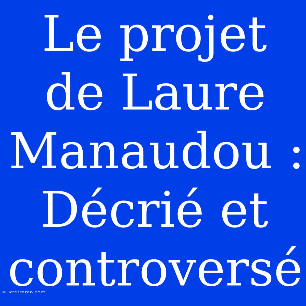 Le Projet De Laure Manaudou : Décrié Et Controversé