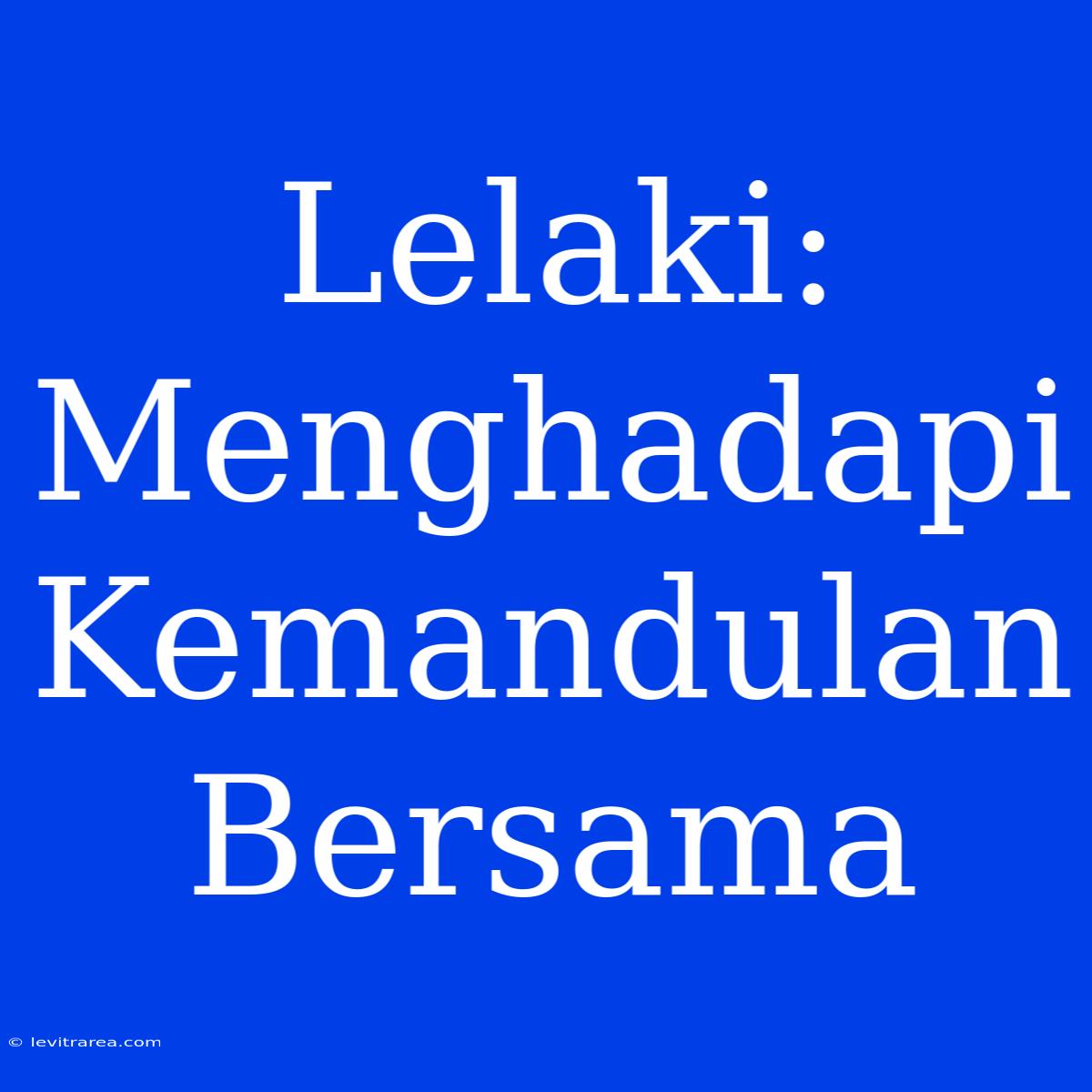 Lelaki: Menghadapi Kemandulan Bersama 