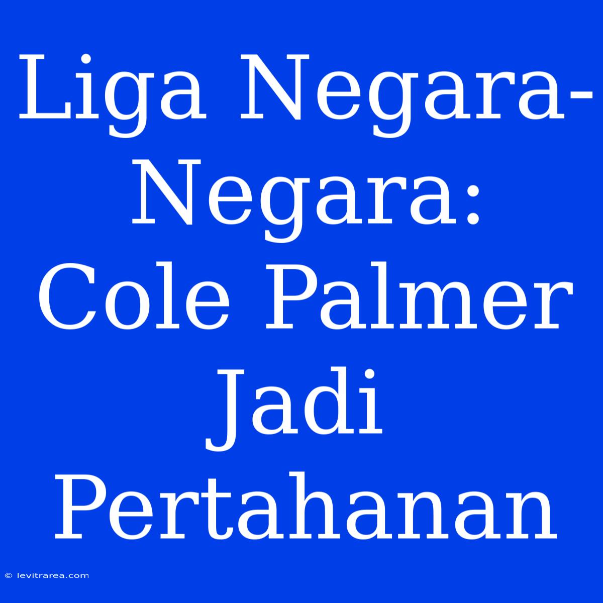 Liga Negara-Negara: Cole Palmer Jadi Pertahanan