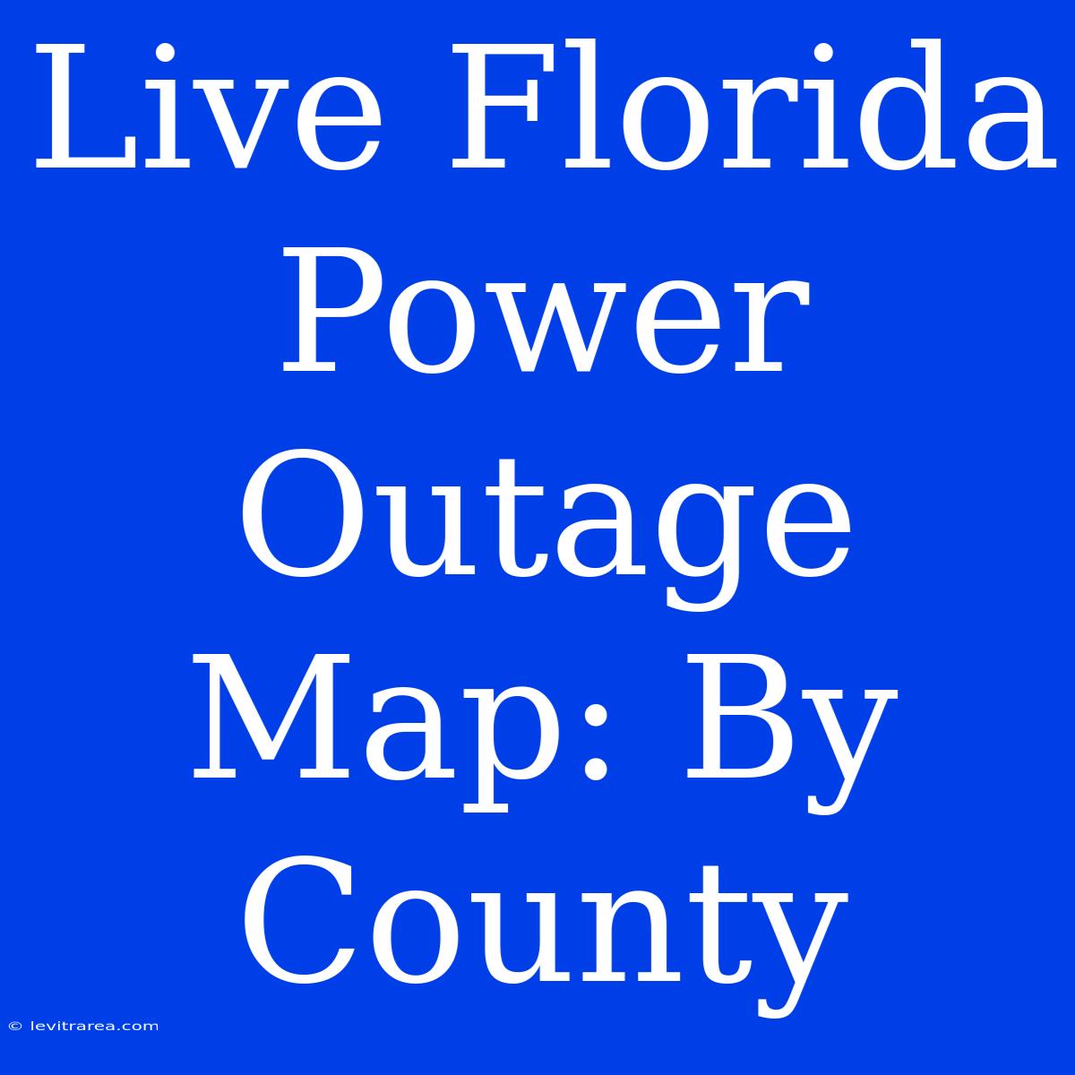 Live Florida Power Outage Map: By County