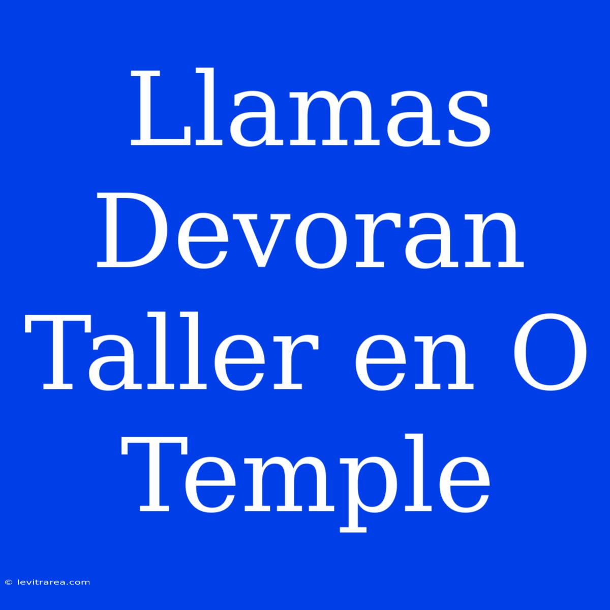 Llamas Devoran Taller En O Temple