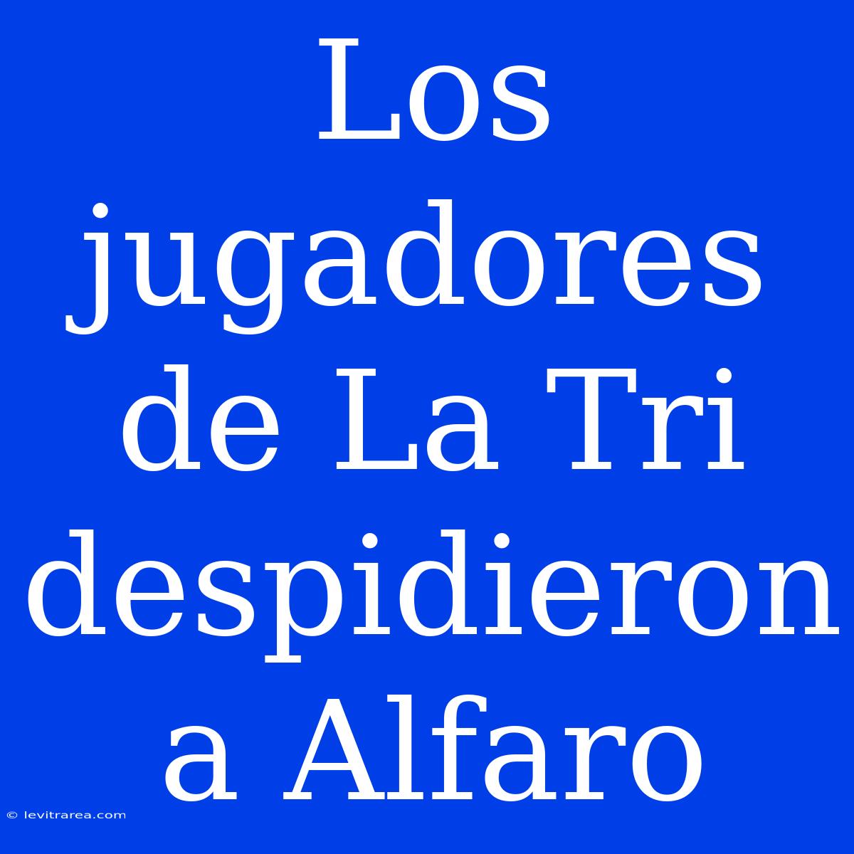 Los Jugadores De La Tri Despidieron A Alfaro