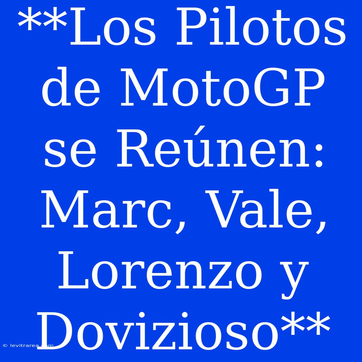 **Los Pilotos De MotoGP Se Reúnen: Marc, Vale, Lorenzo Y Dovizioso**