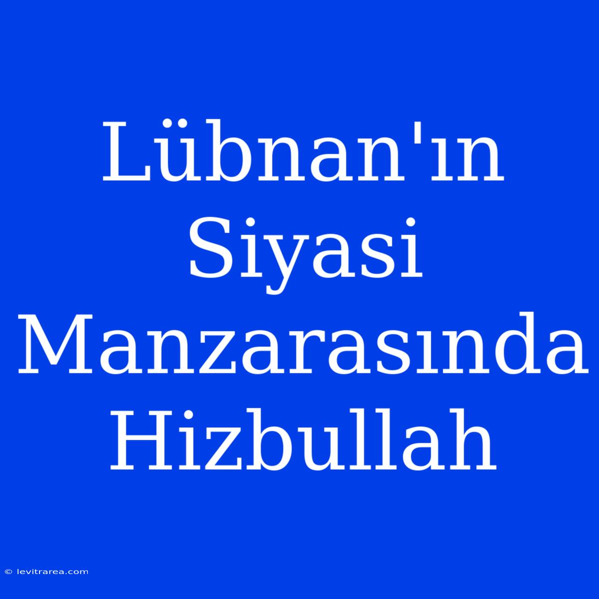 Lübnan'ın Siyasi Manzarasında Hizbullah