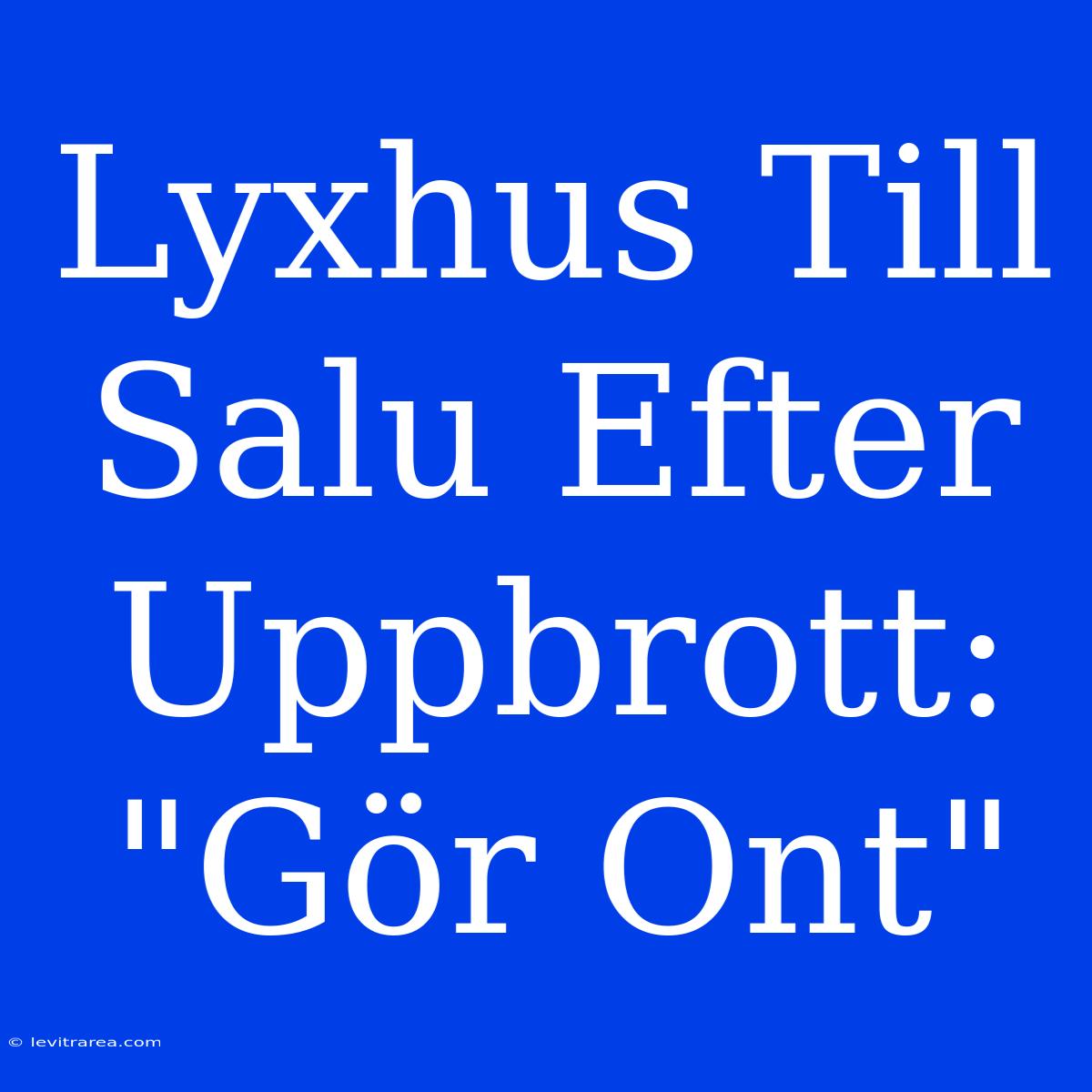 Lyxhus Till Salu Efter Uppbrott: 