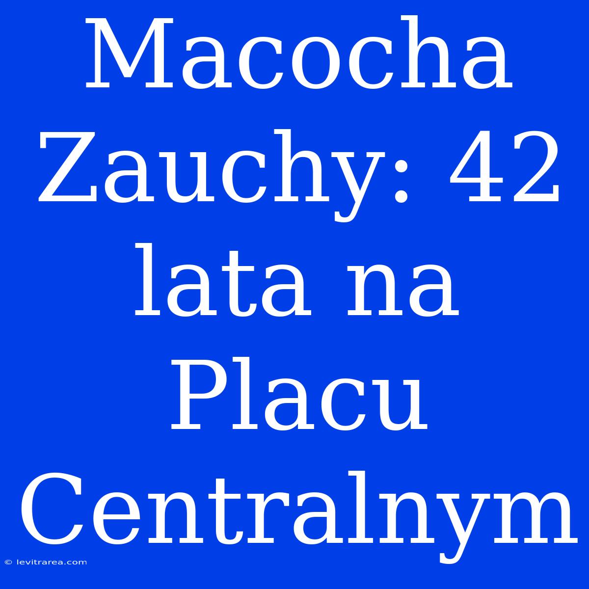 Macocha Zauchy: 42 Lata Na Placu Centralnym