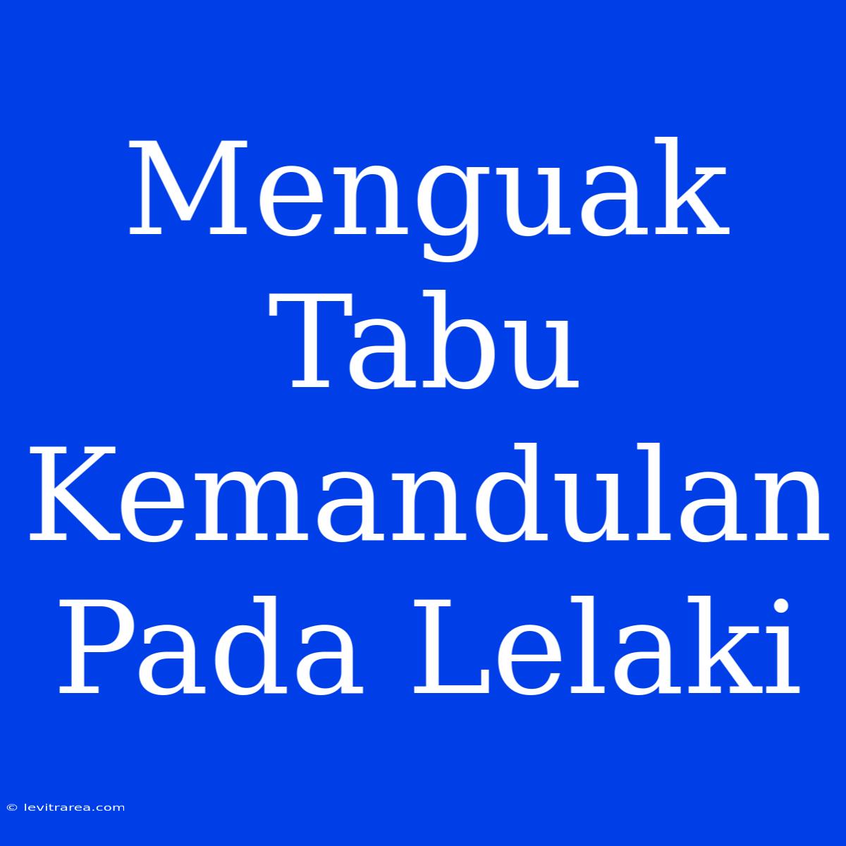 Menguak Tabu Kemandulan Pada Lelaki