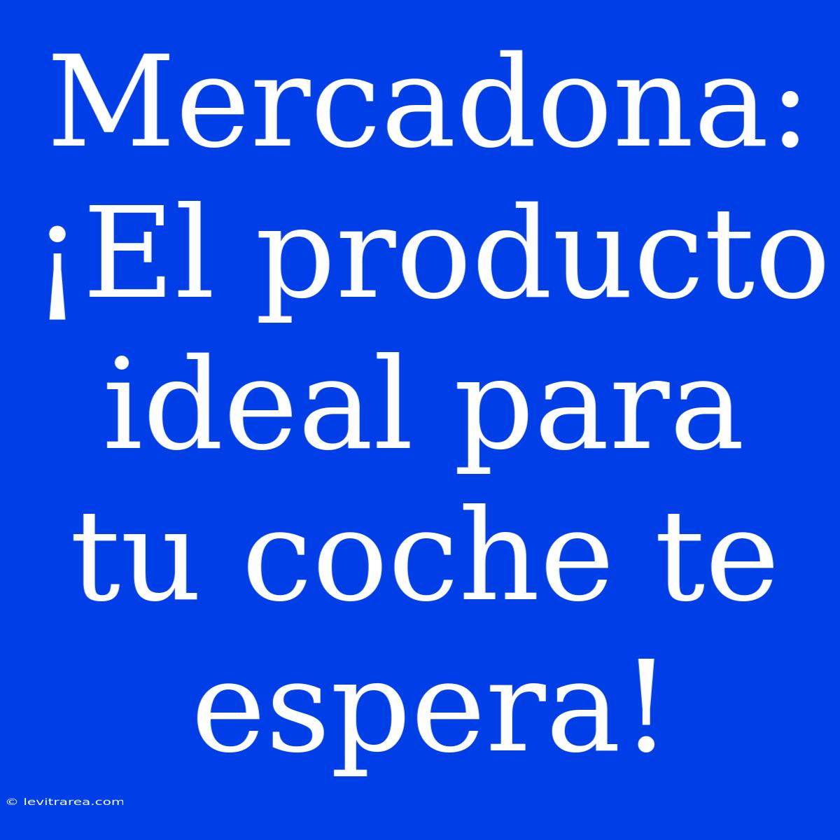 Mercadona: ¡El Producto Ideal Para Tu Coche Te Espera! 