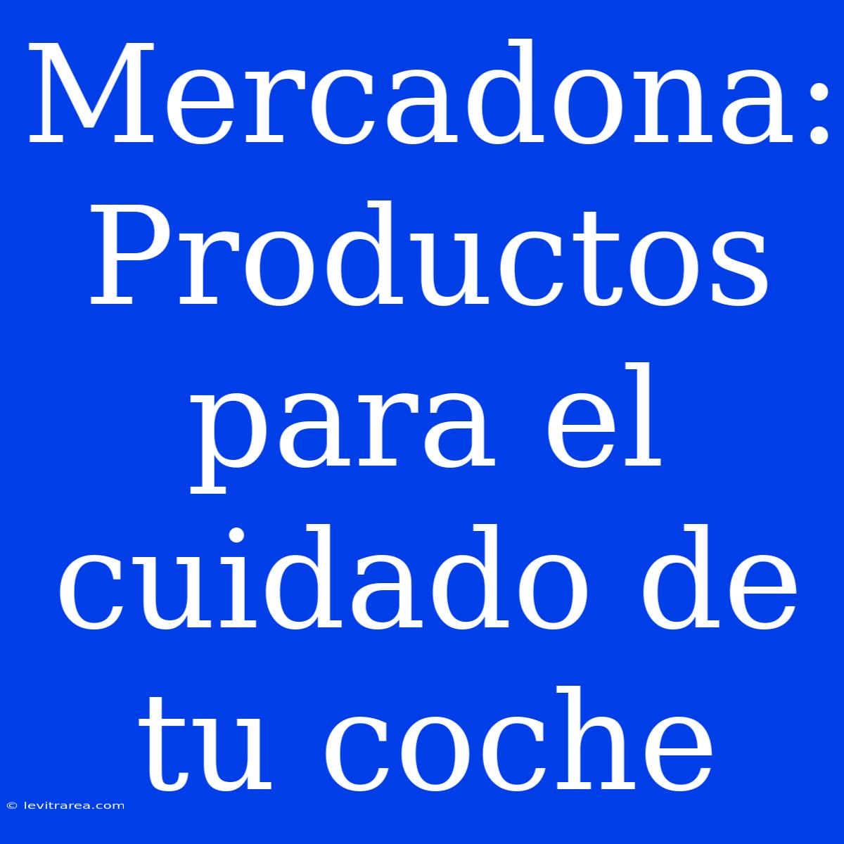 Mercadona: Productos Para El Cuidado De Tu Coche