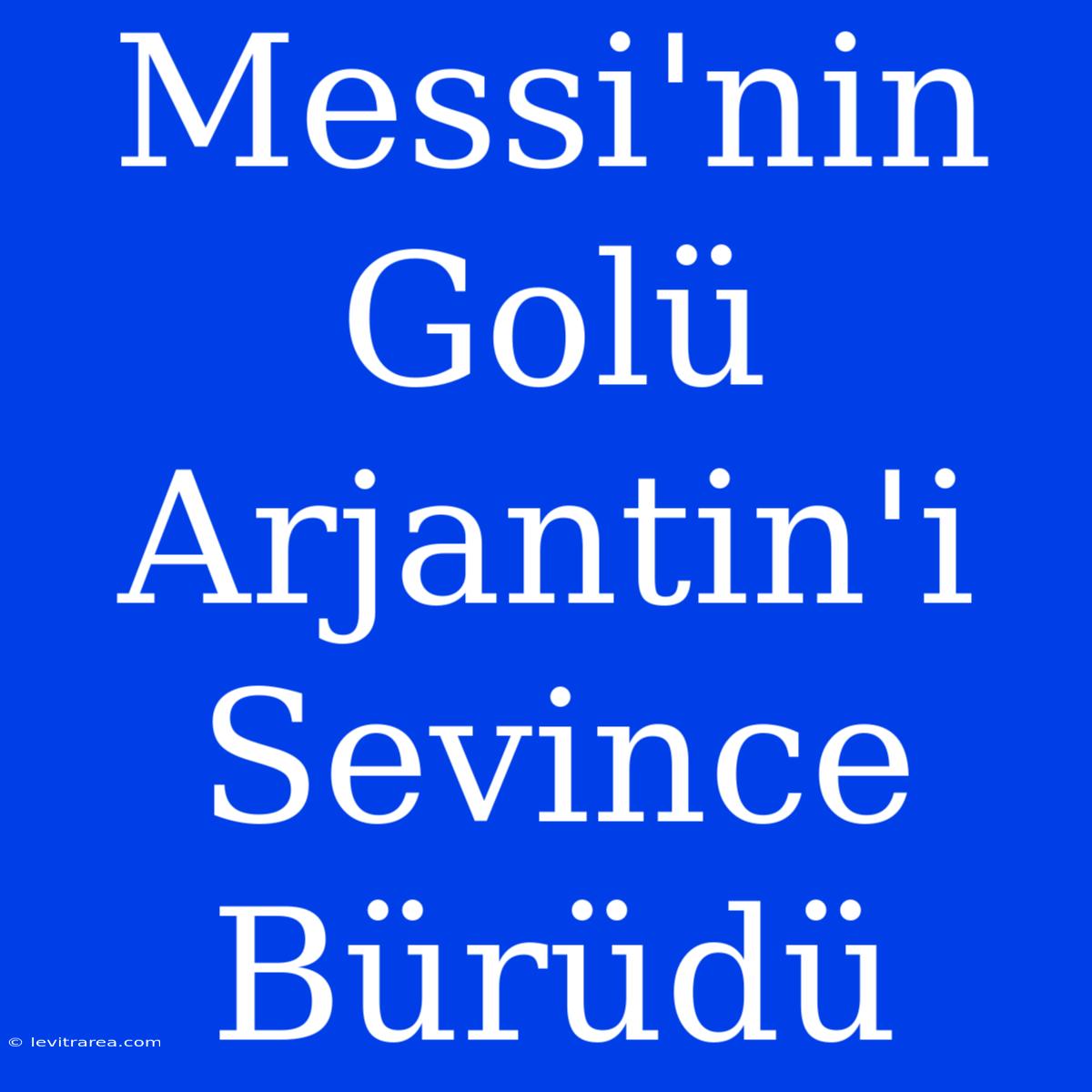 Messi'nin Golü Arjantin'i Sevince Bürüdü