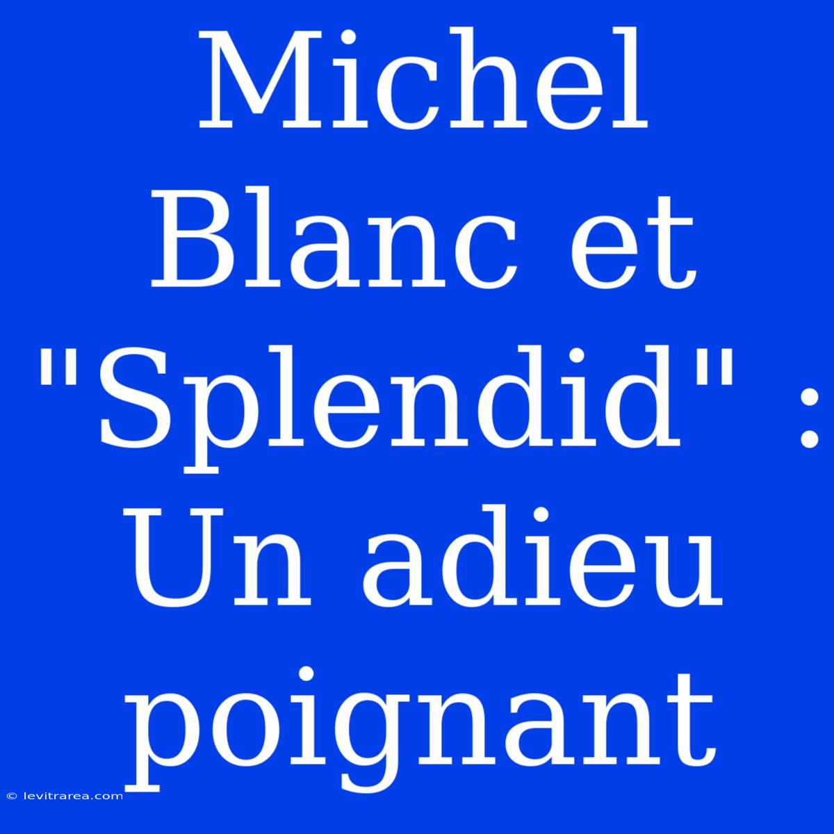 Michel Blanc Et 