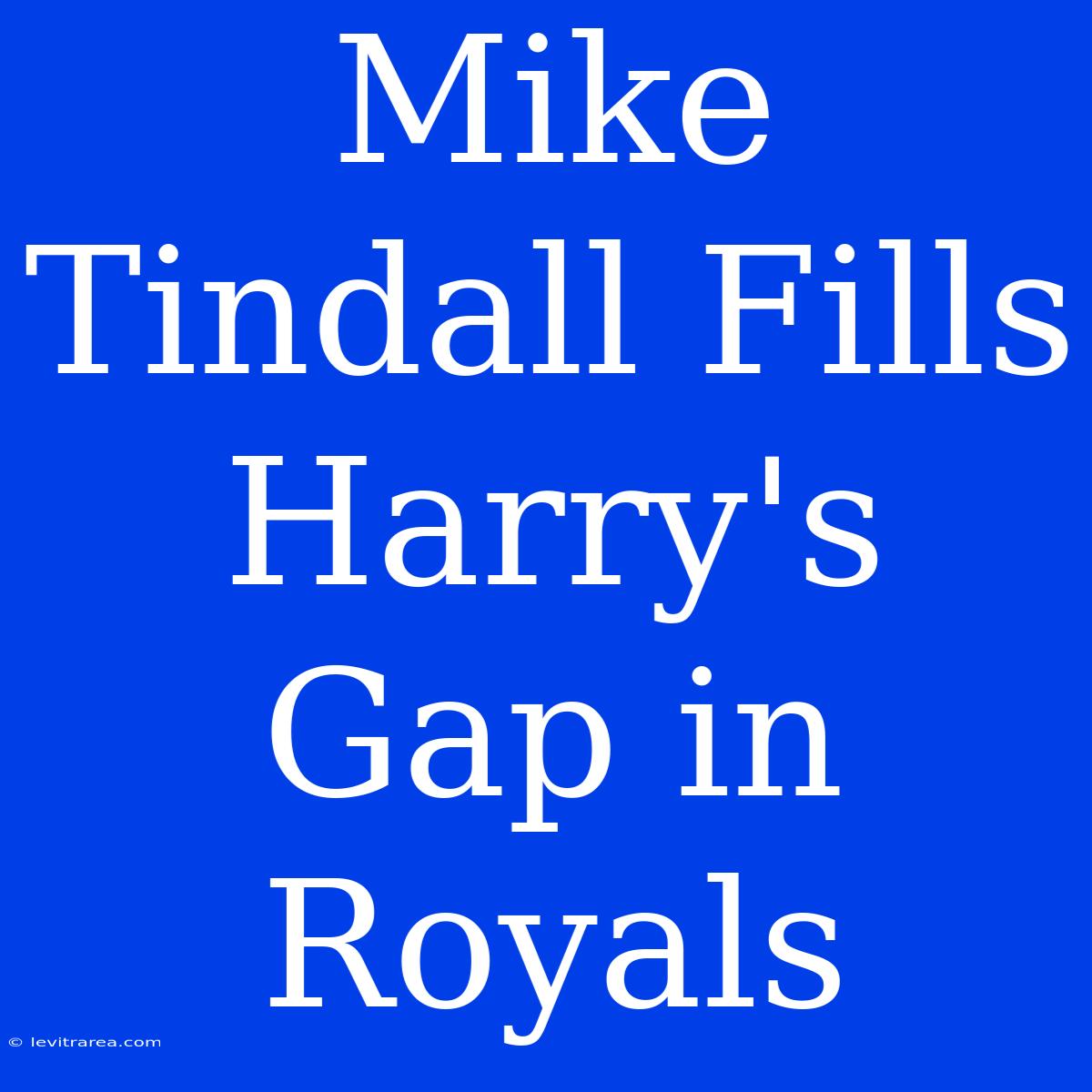 Mike Tindall Fills Harry's Gap In Royals 