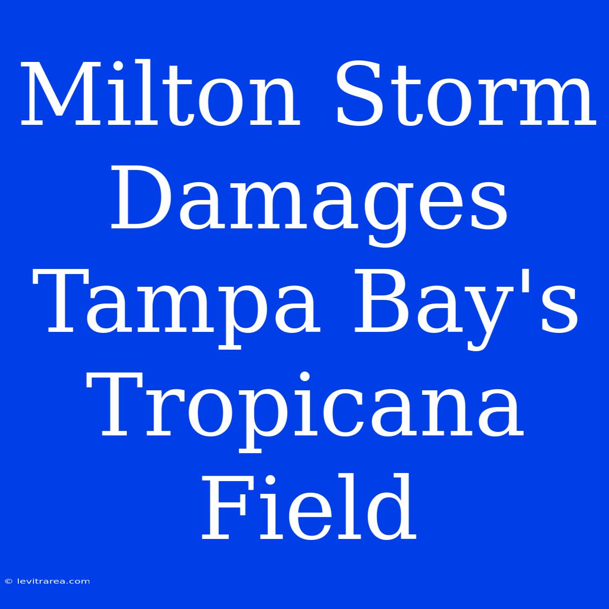 Milton Storm Damages Tampa Bay's Tropicana Field