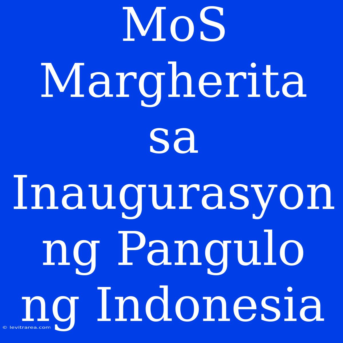 MoS Margherita Sa Inaugurasyon Ng Pangulo Ng Indonesia