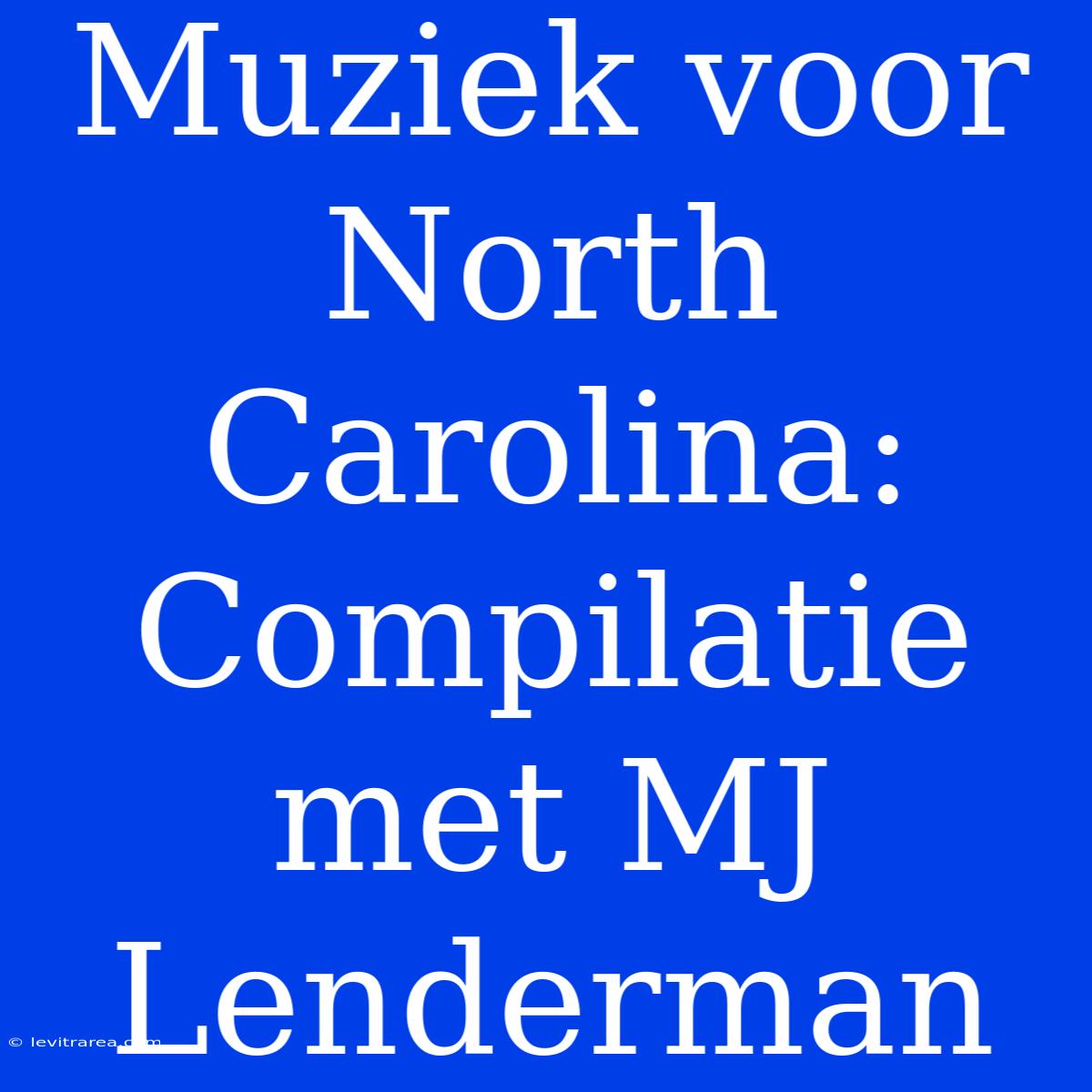 Muziek Voor North Carolina: Compilatie Met MJ Lenderman 