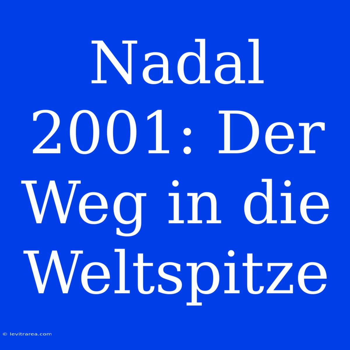 Nadal 2001: Der Weg In Die Weltspitze