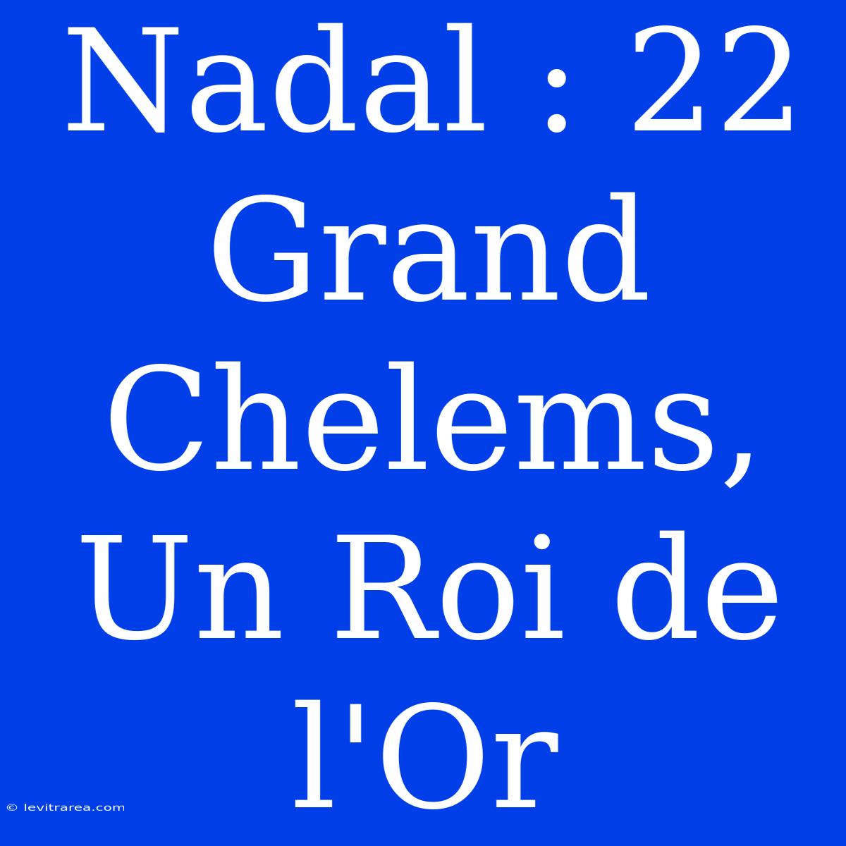 Nadal : 22 Grand Chelems, Un Roi De L'Or