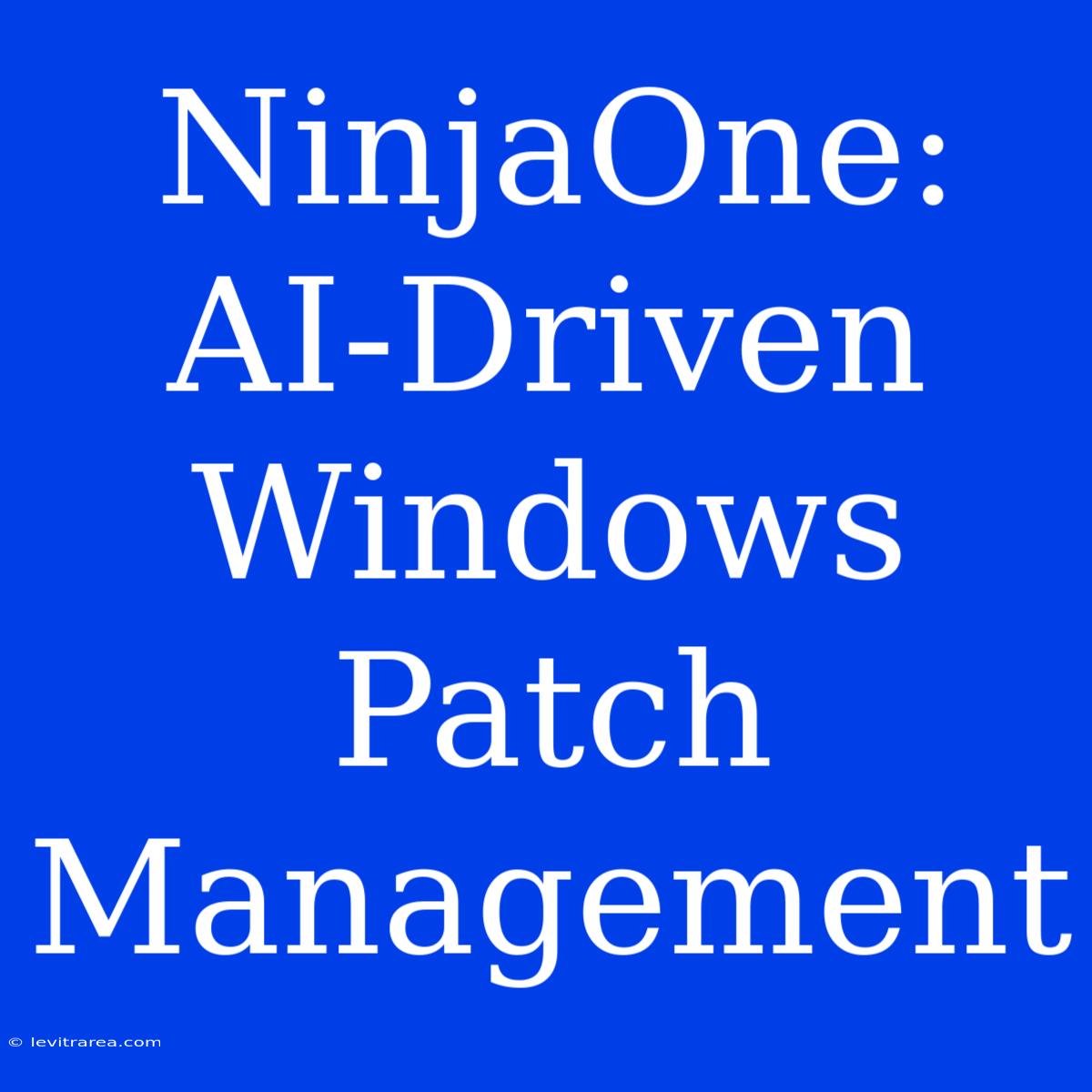 NinjaOne: AI-Driven Windows Patch Management