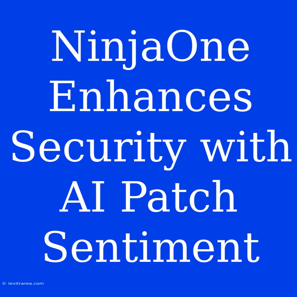 NinjaOne Enhances Security With AI Patch Sentiment