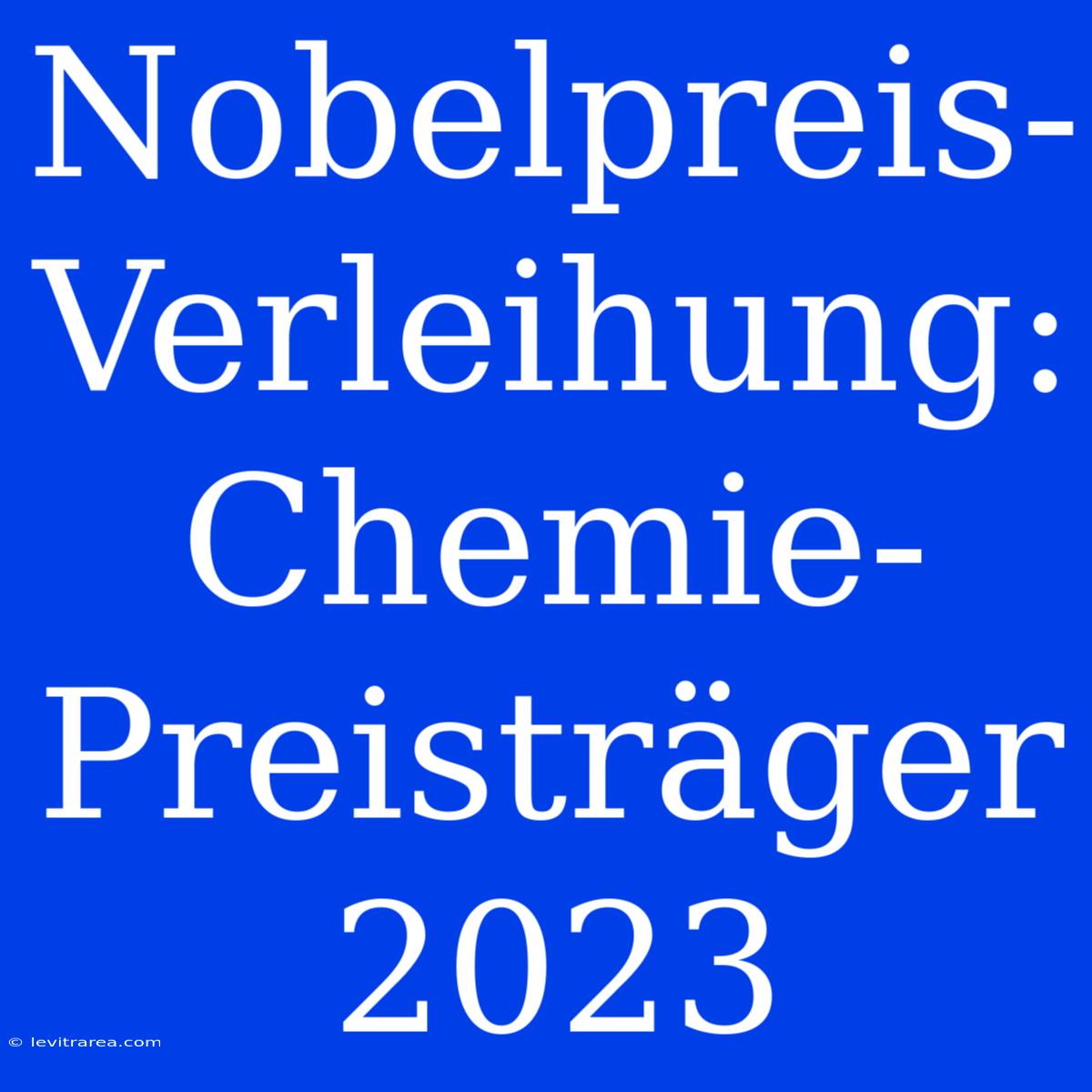 Nobelpreis-Verleihung: Chemie-Preisträger 2023