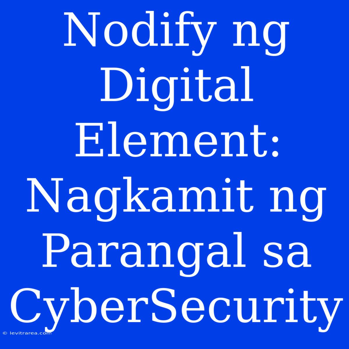 Nodify Ng Digital Element: Nagkamit Ng Parangal Sa CyberSecurity 