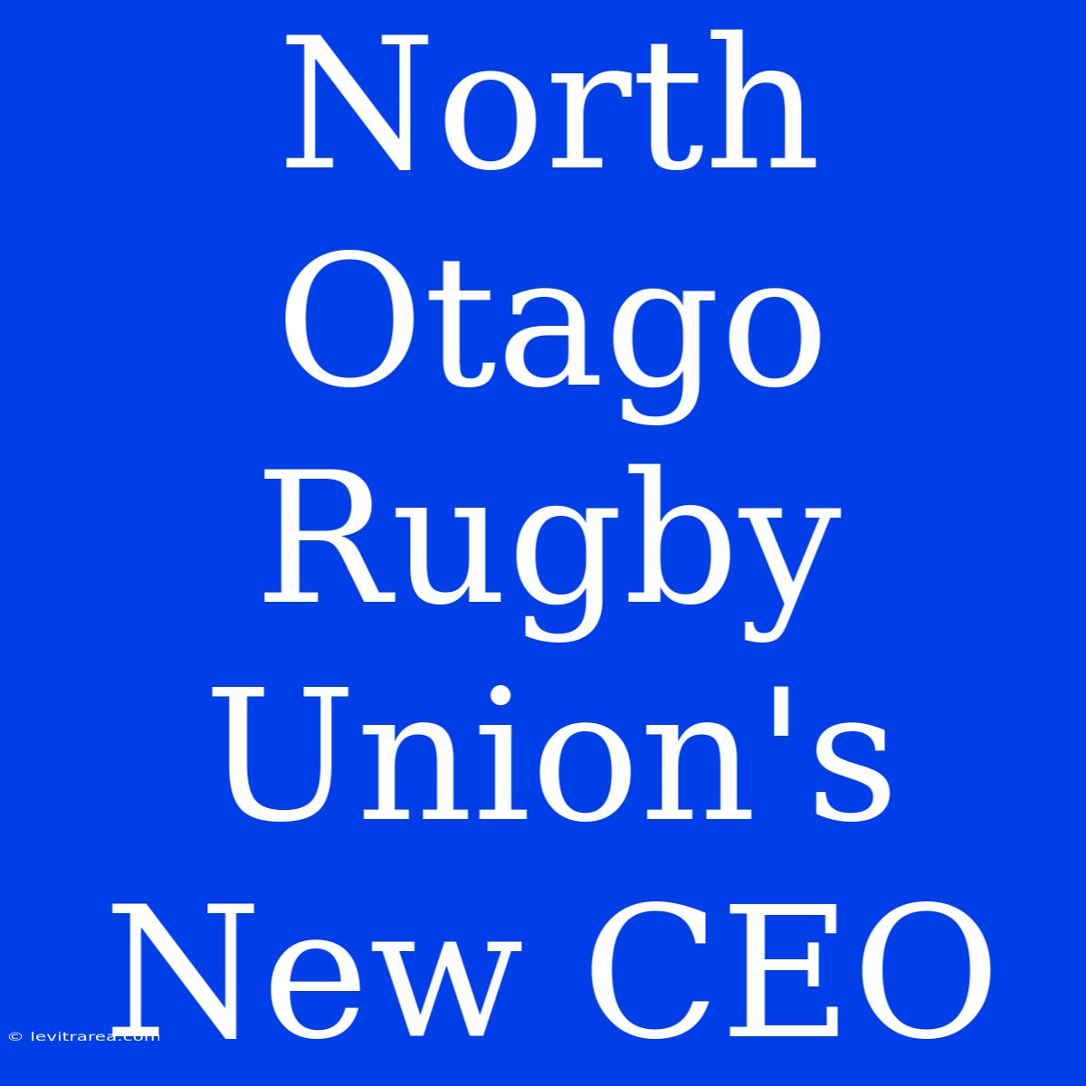 North Otago Rugby Union's New CEO