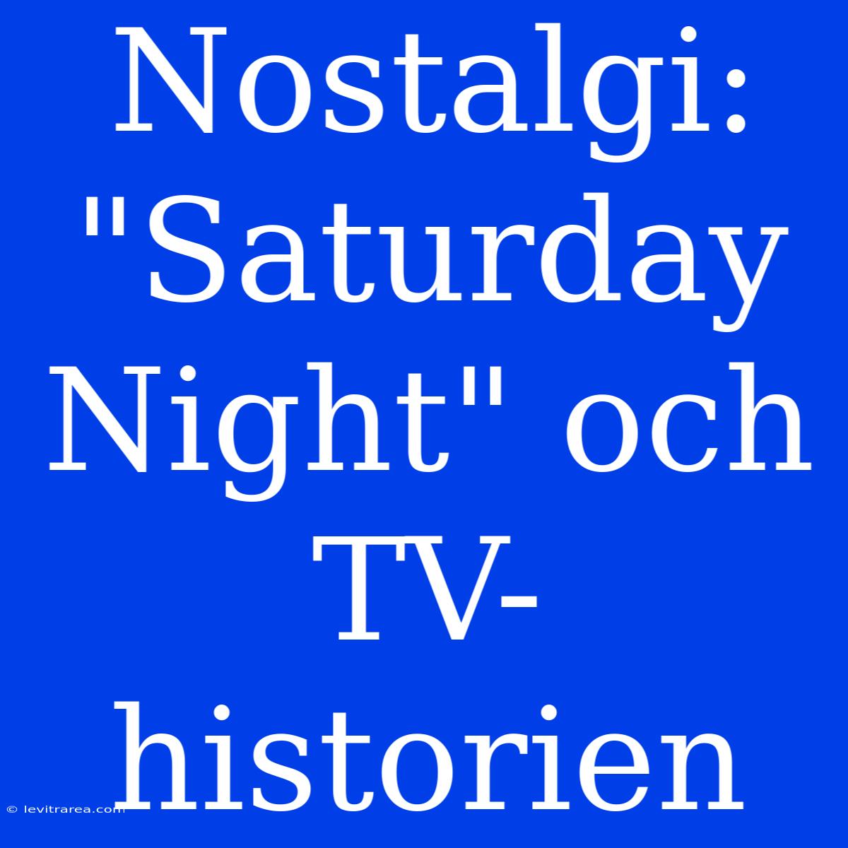 Nostalgi: 