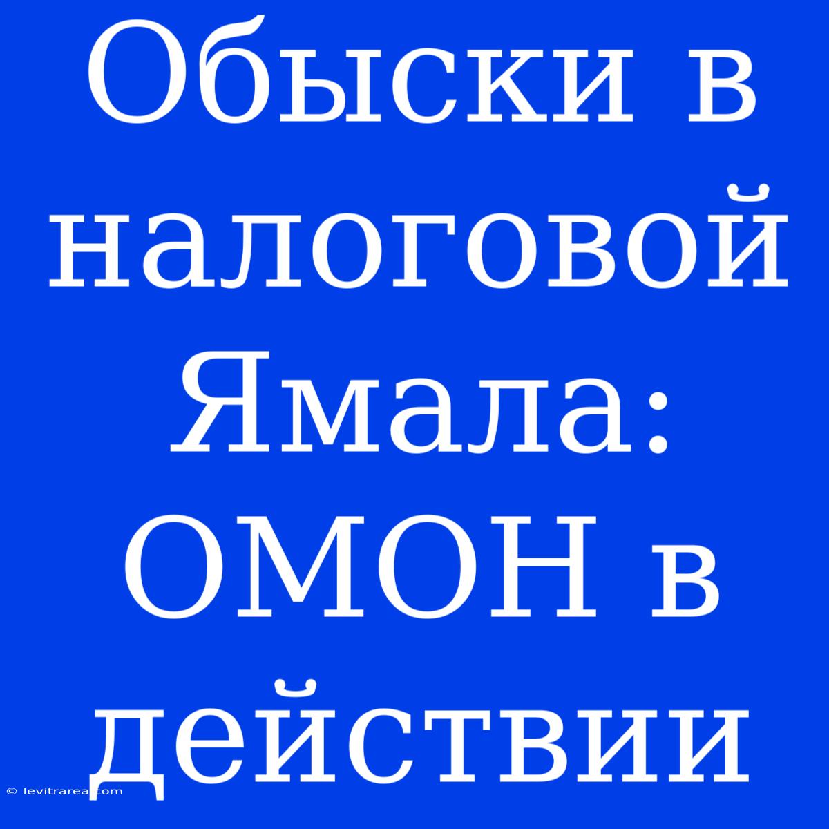 Обыски В Налоговой Ямала: ОМОН В Действии