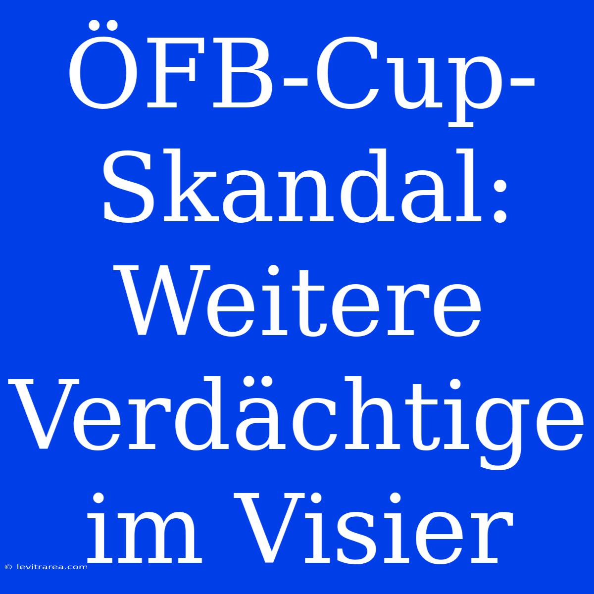 ÖFB-Cup-Skandal: Weitere Verdächtige Im Visier