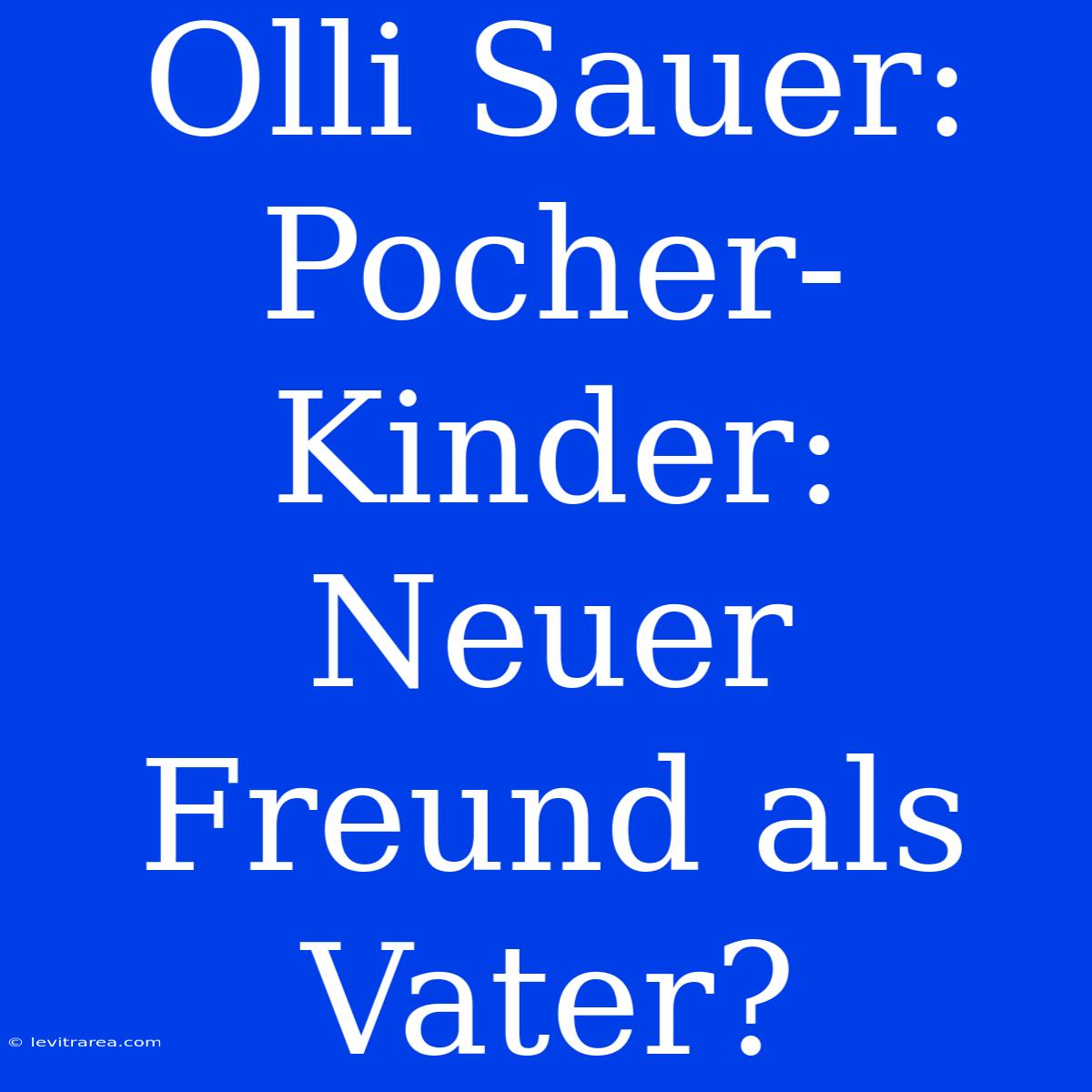 Olli Sauer:  Pocher-Kinder:  Neuer Freund Als Vater?